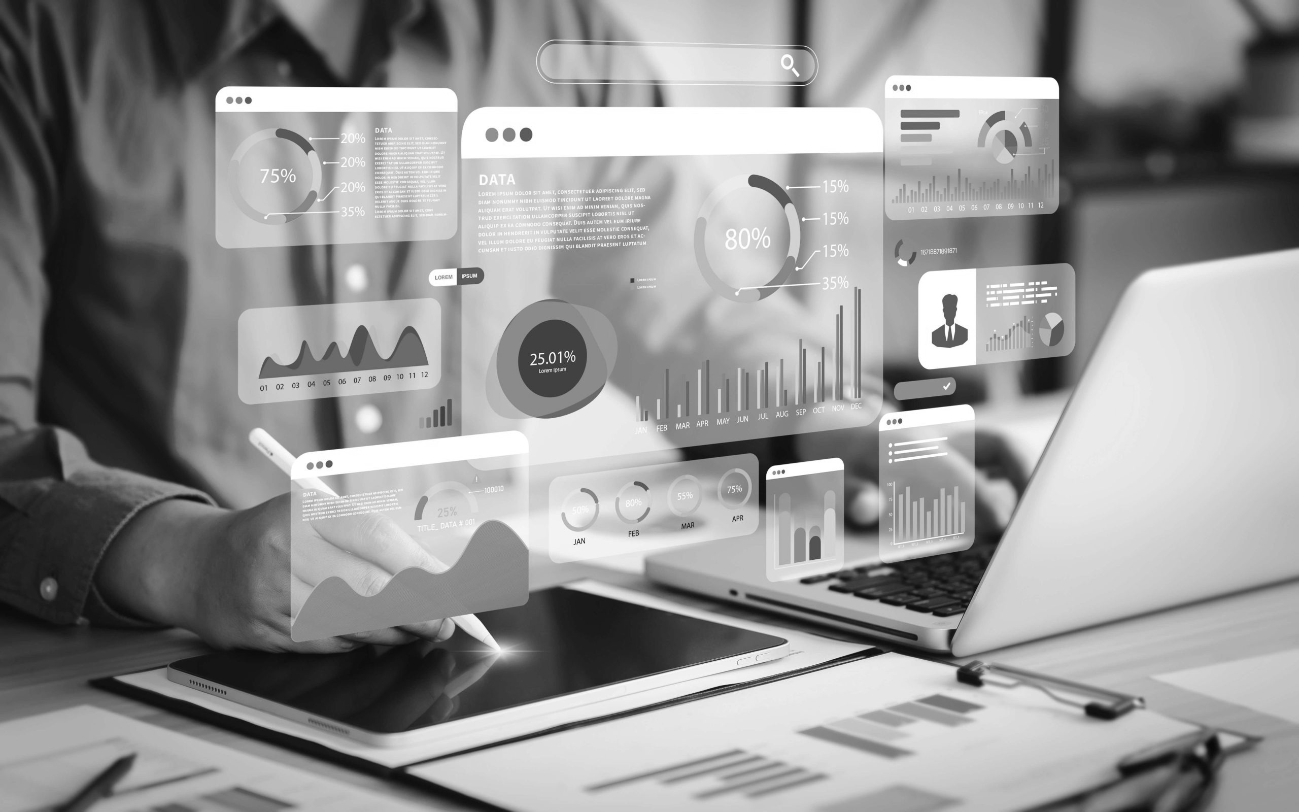 Digital agency team working together